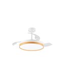 Ventilador de teto LED com lâminas dobráveis PANAM Faia 72W 7920Lm CCT