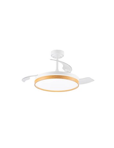 Ventilador de teto LED com lâminas dobráveis PANAM Faia 72W 7920Lm CCT