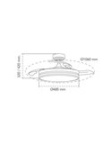 Ventilador de Techo LED con aspas plegables PANAM Cerezo 72W 7920Lm CCT