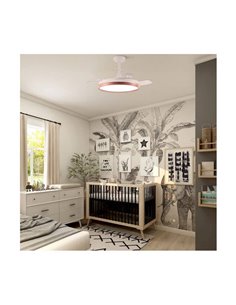 Ventilador de teto LED com lâminas dobráveis PANAM Cerezo 72W 7920Lm CCT 2