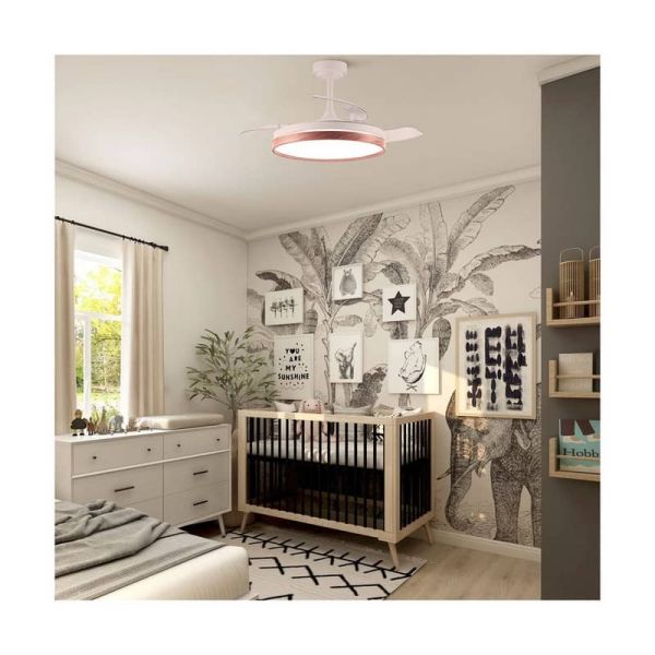 Ventilador de Techo LED con aspas plegables PANAM Cerezo 72W 7920Lm CCT