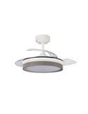 Ventilador de teto LED com lâminas dobráveis PANAM Mini Ash 46W 5520Lm CCT