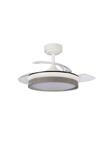 Ventilateur de Plafond LED à pales repliables PANAM Mini Ash 46W 5520Lm CCT