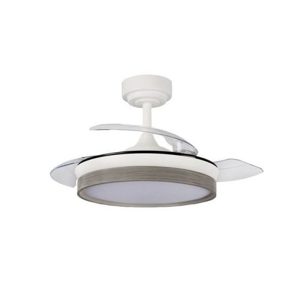 Ventilador de teto LED com lâminas dobráveis PANAM Mini Ash 46W 5520Lm CCT
