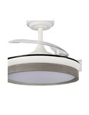 Ventilador de teto LED com lâminas dobráveis PANAM Mini Ash 46W 5520Lm CCT