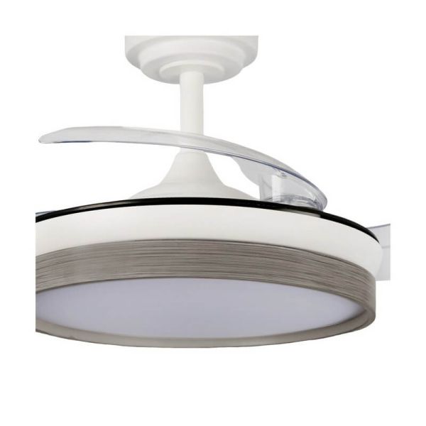 Ventilateur de Plafond LED à pales repliables PANAM Mini Ash 46W 5520Lm CCT