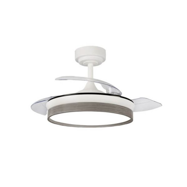 Ventilador de teto LED com lâminas dobráveis PANAM Mini Ash 46W 5520Lm CCT