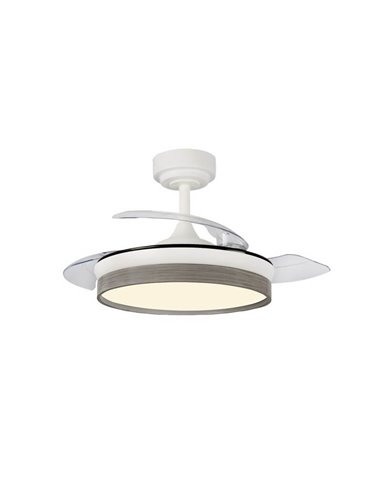 Ventilateur de Plafond LED à pales repliables PANAM Mini Ash 46W 5520Lm CCT