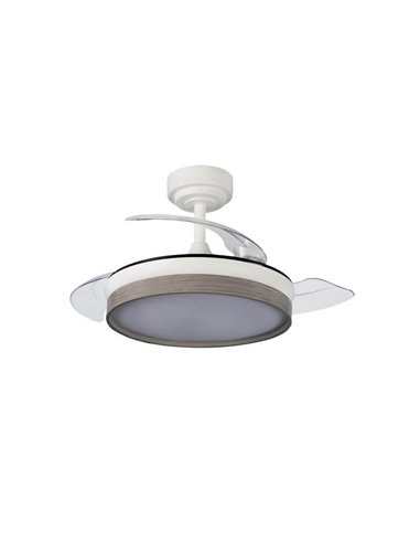 Ventilador de Techo LED aspas plegables PANAM Mini Ceniza 46W 5520Lm CCT