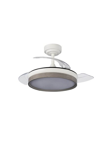 Ventilador de Techo LED aspas plegables PANAM Mini Ceniza 46W 5520Lm CCT