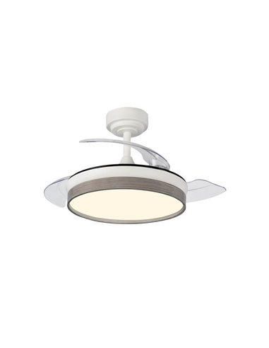 Ventilateur de Plafond LED à pales repliables PANAM Mini Ash 46W 5520Lm CCT