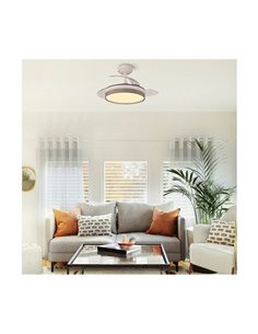 Ventilateur de Plafond LED à pales repliables PANAM Mini Ash 46W 5520Lm CCT 2