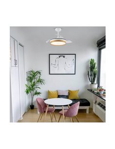 Ventilador de Techo LED aspas plegables PANAM Mini Haya 46W 5520Lm CCT 2