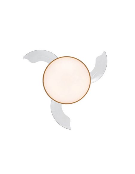 Ventilateur de Plafond LED à pales repliables PANAM Mini Hêtre 46W 5520Lm CCT