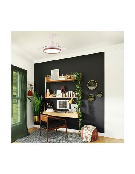 Ventilateur de Plafond LED à pales repliables PANAM Mini Cherry 46W 5520Lm CCT