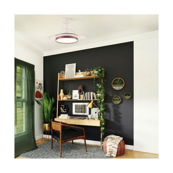 Ventilador de teto LED com lâminas dobráveis PANAM Mini Cherry 46W 5520Lm CCT