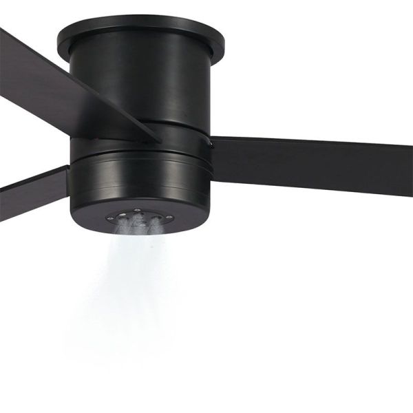 Ventilador de Techo con nebulizador MIST 23W negro para Exterior IP44 apto para techos bajos