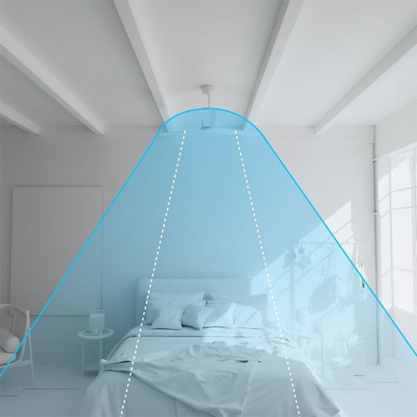 Ventilador de Techo con nebulizador MIST 23W negro para Exterior IP44 apto para techos bajos