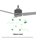 Ventilador de Techo con nebulizador MIST 23W negro para Exterior IP44 apto para techos bajos