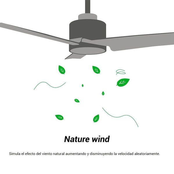 Ventilador de Techo con nebulizador MIST 23W negro para Exterior IP44 apto para techos bajos