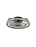 Ventilador de teto LED com grade circular RAFALE 50W 4800Lm regulável 3000K/4000K/6000K