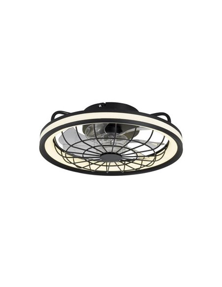 Ventilateur de plafond LED à grille circulaire RAFALE 50W 4800Lm variable 3000K/4000K/6000K