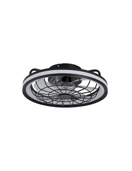 Ventilador de teto LED com grade circular RAFALE 50W 4800Lm regulável 3000K/4000K/6000K