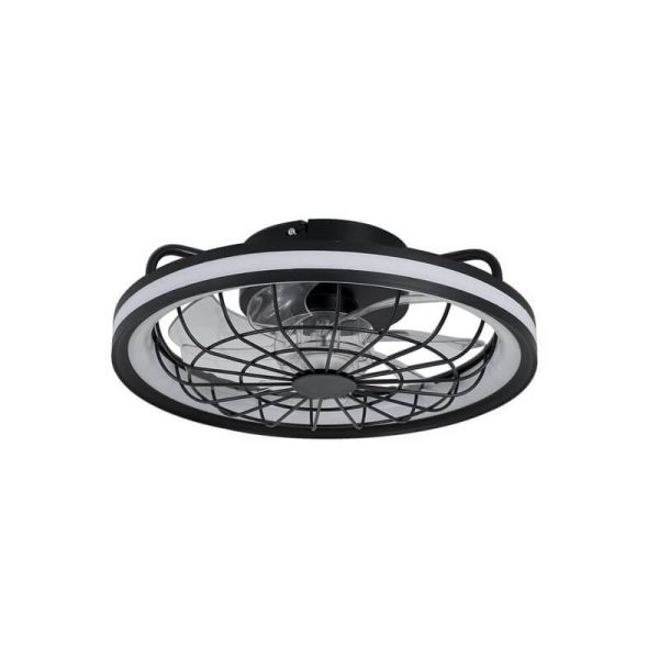 Ventilador de teto LED com grade circular RAFALE 50W 4800Lm regulável 3000K/4000K/6000K