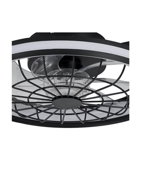 Ventilador Plafón LED circular de rejilla RAFALE 50W 4800Lm Dimmable 3000K/4000K/6000K