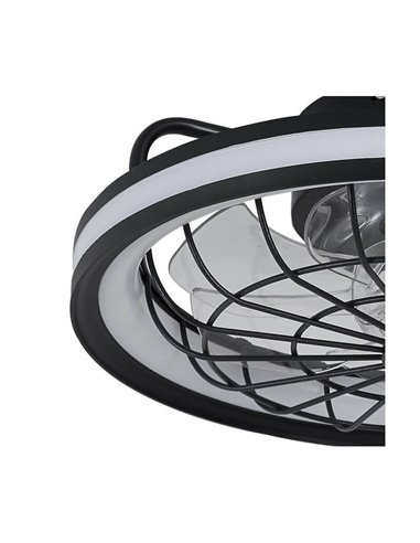 Ventilateur de plafond LED à grille circulaire RAFALE 50W 4800Lm variable 3000K/4000K/6000K