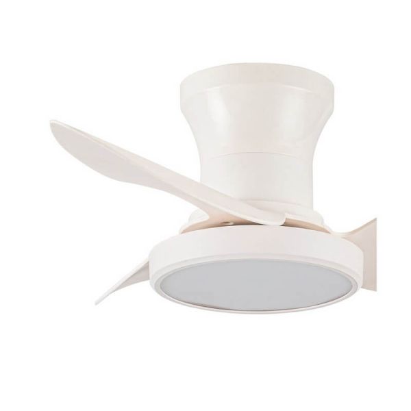 Ventilador de teto REEL LED branco, para teto baixo 20W 1900Lm CCT Dim