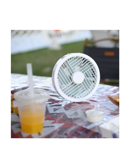 Ventilateur portable rechargeable SPLASH 5,5W LED 2 intensités lumineuses + mode nuit