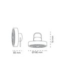 Ventilador portátil recargable LED SPLASH 5.5W 2 intensidades de luz + modo noche