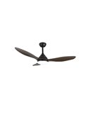 Ventilador de Techo LED STEL Negro+Madera 20W 1900Lm CCT Dim 2 tijas