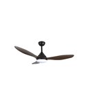 Ventilador de Techo LED STEL Negro+Madera 20W 1900Lm CCT Dim 2 tijas