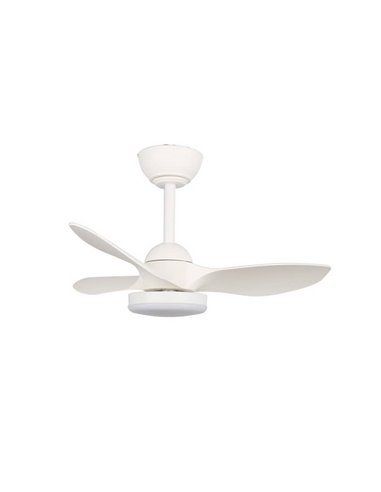 Ventilador de teto STEL Mini S LED branco para salas pequenas 20W 1900Lm CCT Dim