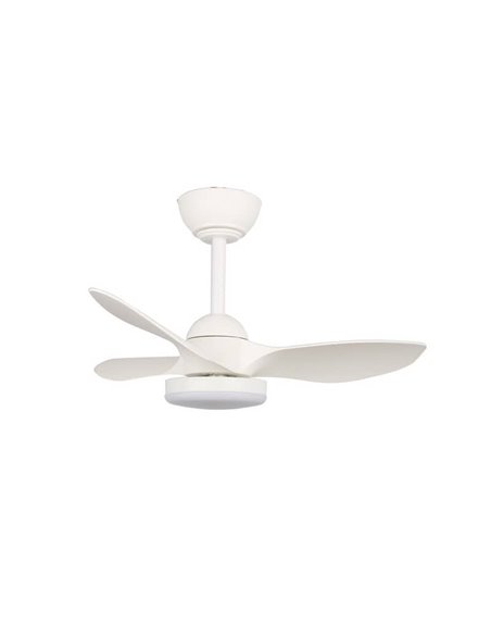 Ventilador de Techo LED STEL Mini S Blanco para habitaciones pequeñas 20W 1900Lm CCT Dim