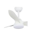 Ventilador de teto STEL Mini S LED branco para salas pequenas 20W 1900Lm CCT Dim