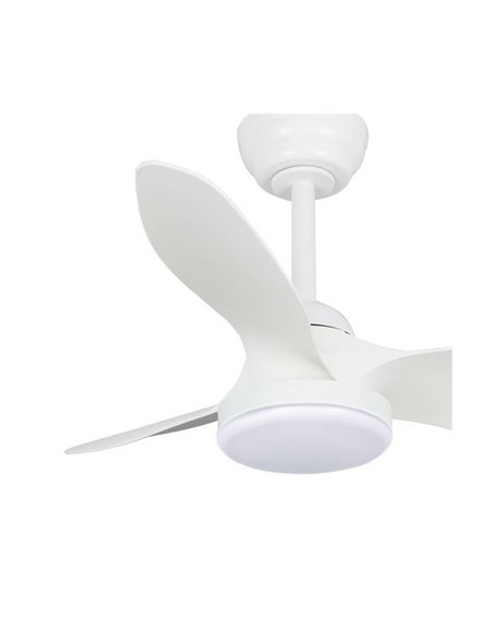 Ventilador de Techo LED STEL Mini S Blanco para habitaciones pequeñas 20W 1900Lm CCT Dim