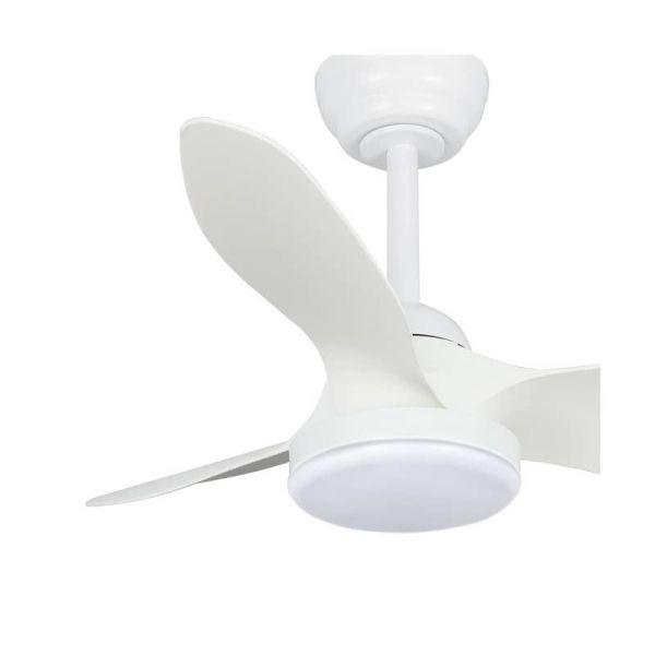 Ventilador de Techo LED STEL Mini S Blanco para habitaciones pequeñas 20W 1900Lm CCT Dim