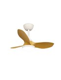 Ventilador de Techo LED STEL Mini S Blanco+Madera para habitaciones pequeñas 20W 1900Lm CCT Dim