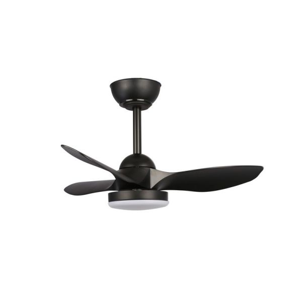 Ventilador de Techo LED STEL Mini S Negro para habitaciones pequeñas 20W 1900Lm CCT Dim
