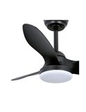 Ventilador de Techo LED STEL Mini S Negro para habitaciones pequeñas 20W 1900Lm CCT Dim