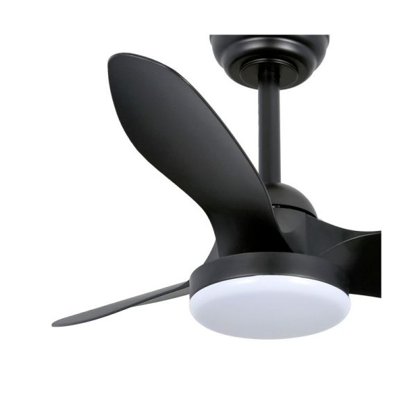 Ventilador de Techo LED STEL Mini S Negro para habitaciones pequeñas 20W 1900Lm CCT Dim