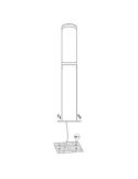 Poste LED para Exterior 10W 38cm MANFRIA 1100lm 3000K IP44