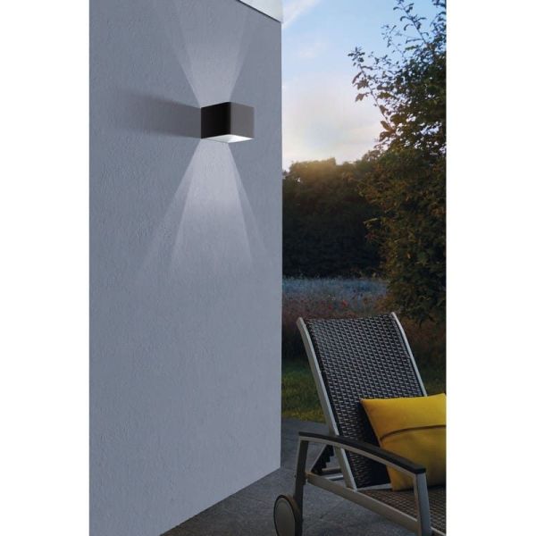 Aplique de Pared LED 8x13,5cm DONINNI 1 6,2W 550lm 3000K IP55 Negro
