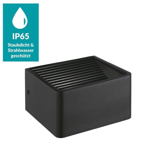 Aplique de Pared LED 8x13,5cm DONINNI 1 6,2W 550lm 3000K IP55 Negro