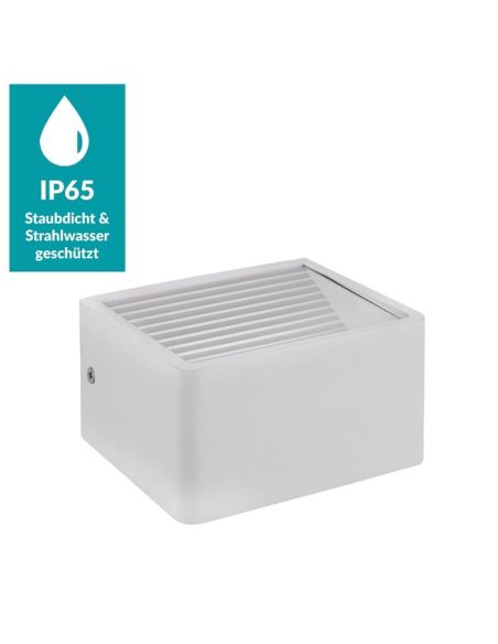 Aplique de Pared LED 8x13,5cm DONINNI 1 6,2W 550lm 3000K IP55 Blanco