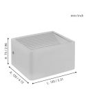 Aplique LED 8x13,5cm DONINNI 1 6,2W 550lm 3000K IP55 Branco