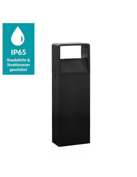 Farol Exterior LED Superfície 40cm DONINNI 1 6.2W 550lm 3000K IP65 Preto